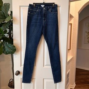 Good American Good Legs Deep V Jeans in Color BLUE609 Sz 14/32 NWOT